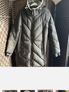 Michael Kors Black Hooded Jacket 1x